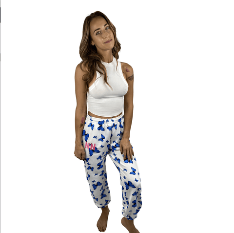 Neva Nude Blue Butterfly Jogger Naughties Sweat Pants