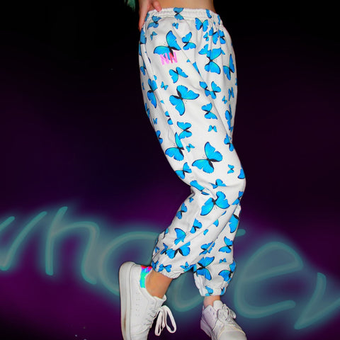 Neva Nude Blue Butterfly Jogger Naughties Sweat Pants