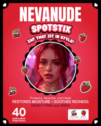 Neva Nude CherryBerry Pop Hydrocolloid Acne Pimple Stickers SpotStix