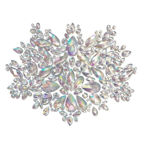 Neva Nude Cold As Ice Iridescent Crystal Big Jewel Body Sticker