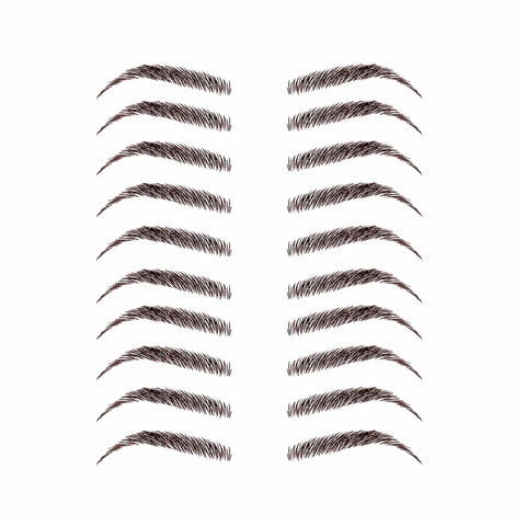 Neva Nude Dark Brown Black Temporary Eyebrow Packs 10 Pairs