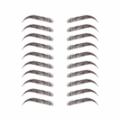 neva nude Dark Brown Black Temporary Eyebrow Packs 10 Pairs