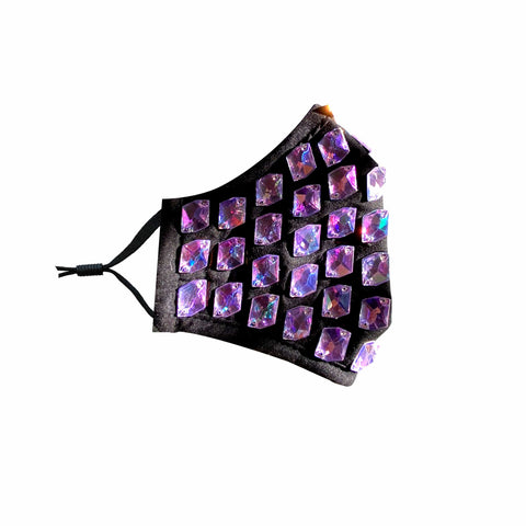 Neva Nude Darth Sparklious Chunky Jewel Iridescent Face Masks With Filter Pocket