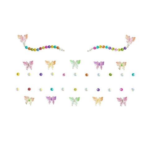 Neva Nude Delicate Beautiful Butterfly Crystal Face Jewels