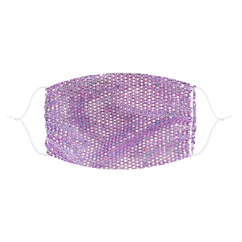 neva nude Dona Tell-ya Lavender Crystal Mesh Jewel Face Mask With Adjustable Loops
