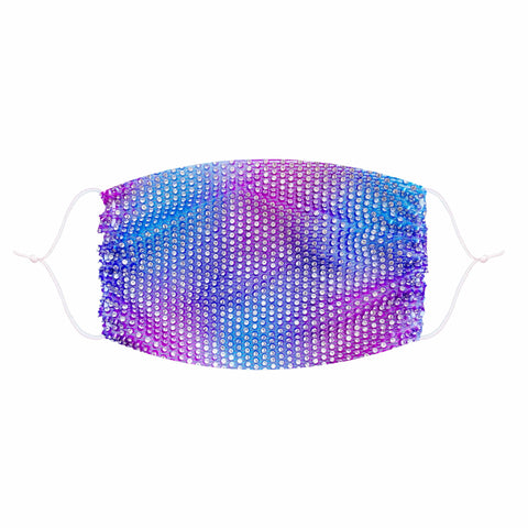 neva nude Electrik Chapel Crystal Mesh Jewel Face Mask With Adjustable Loops