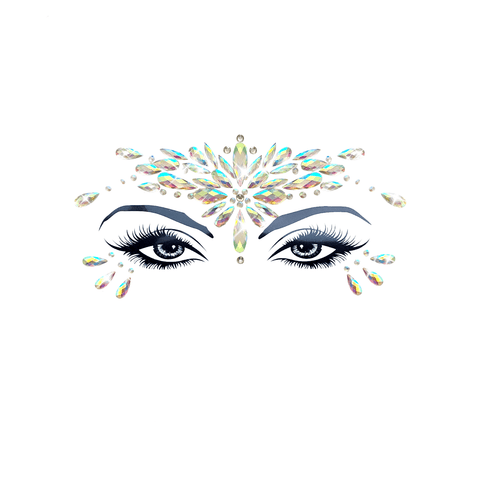 neva nude Fairy Kisses Iridescent Crystal Jewel Face Sticker