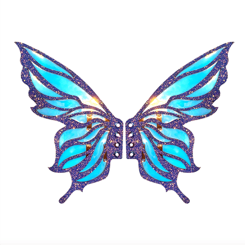 Neva Nude Feyre Dark Purple Glitter Fairy Original Wingz Pair For Calf Or Boot