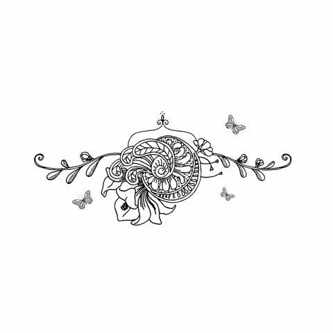 Neva Nude Fibonacci A Mi Large Temporary Tattoo Pack