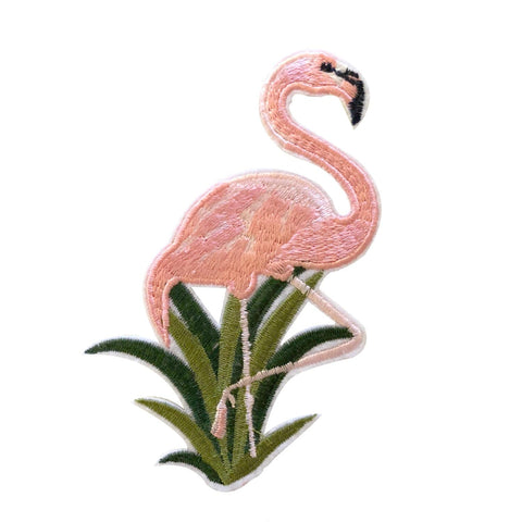 neva nude Flirty Flamingo Iron-On Patchette or Sticker