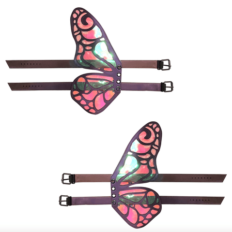 Neva Nude FlutterByeee Reflective Butterfly Original Wingz Pair For Calf Or Boot