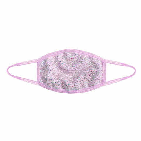 neva nude Forget Me Not Violet Crystal Face Mask With Adjustable Loops - Filter Pocket