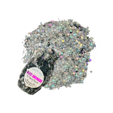 Neva Nude Friskie Fairy Cosmetic Grade Glitter Glitz Grenade Keychain In Aloe Gel