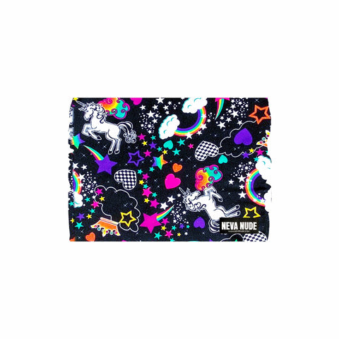 Neva Nude Girl Crush Black & Neon Rainbow Blacklight Sexy Necksie Face Coverings