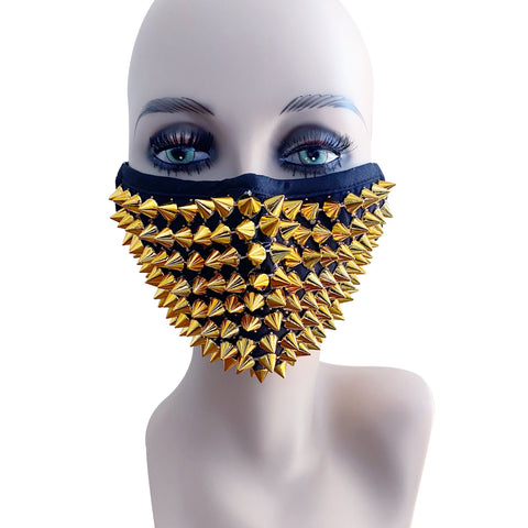 Neva Nude Gluttony Gold Stud Face Masks With Filter Pocket & Adjustable Ear Loops