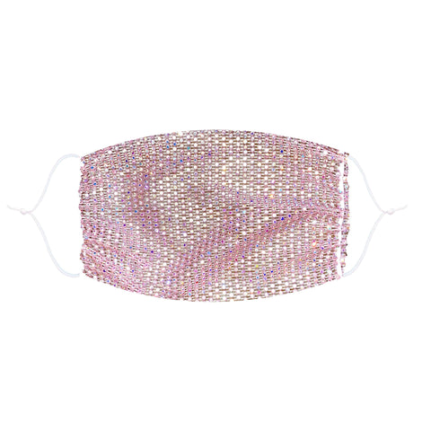 neva nude $$$ Honey Rose Gold Pink Crystal Mesh Jewel Face Mask With Adjustable Loops