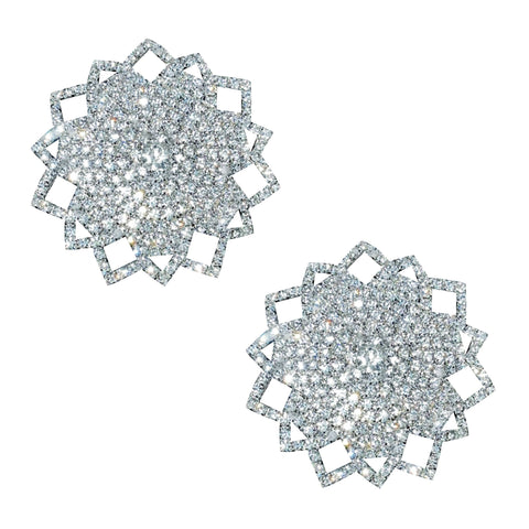 neva nude Ice Crystals Jewel Reusable Silicone Nipple Cover Pasties