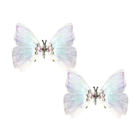 neva nude Icy Blue Large Butterfly Hair Clip 2 Pack