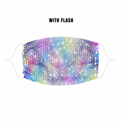 Neva Nude Just Danz Crystal Mesh Jewel Face Mask With Adjustable Loops