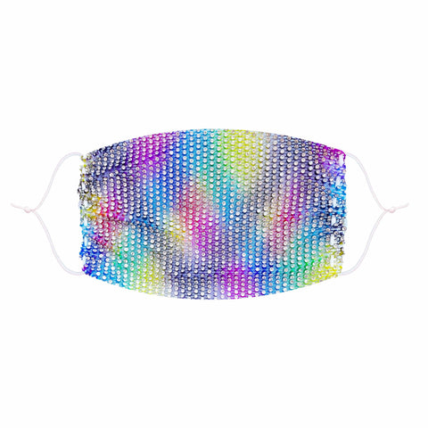 neva nude Just Danz Crystal Mesh Jewel Face Mask With Adjustable Loops