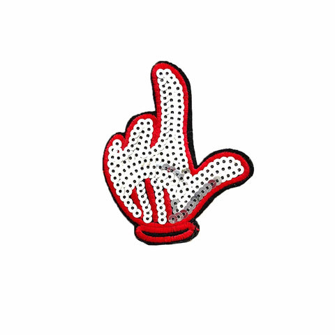 neva nude Look Up Sequin Iron-On Patchette or Sticker