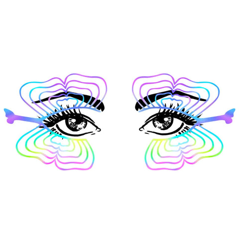 neva nude Lumi Butterfly Wings Holographic Face Sticker