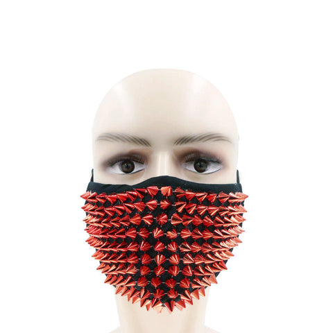 Neva Nude Lust Red Stud Face Masks With Filter Pocket & Adjustable Ear Loops
