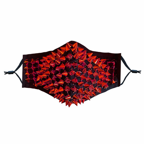 Neva Nude Lust Red Stud Face Masks With Filter Pocket Pastie And Pantie Lingerie Set