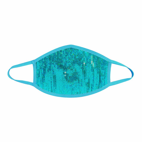 Neva Nude Mahi Mahi Blue Sequin Sparkle Face Mask Pastie And Pantie Lingerie Set