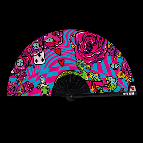 Neva Nude Meanie Queenie Blacklight Large Folding Fan