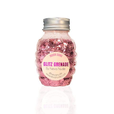 neva nude Moon Song Cosmetic Glitter Glitz Grenade Keychain in Aloe Gel