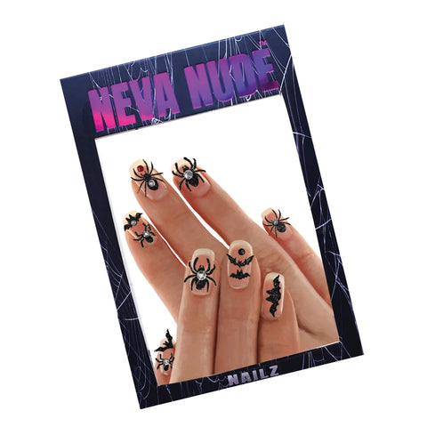 Neva Nude Morticia's Marvels Glitter Creepy Crawly Nail Stickers