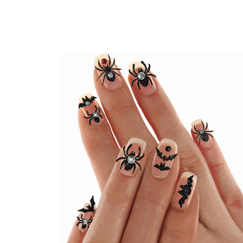 neva nude Morticia's Marvels Glitter Creepy Crawly Nail Stickers