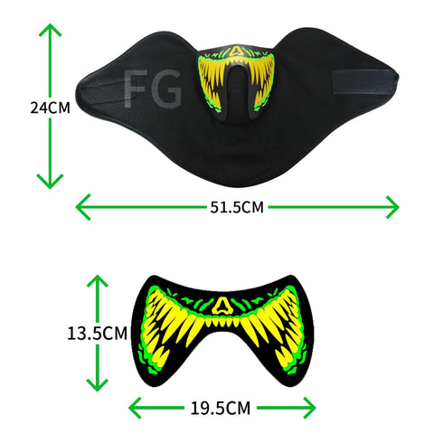 Neva Nude Mugsy Beatz LED Music Activate Face Masks