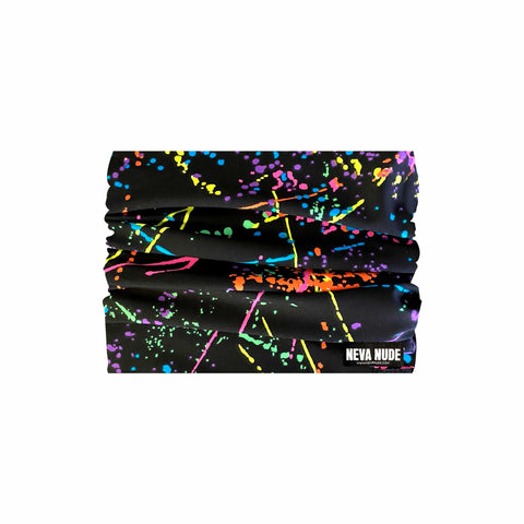 Neva Nude 'Murican Grafitti Black Neon Multicolor Blacklight Sexy Necksie Face Covering