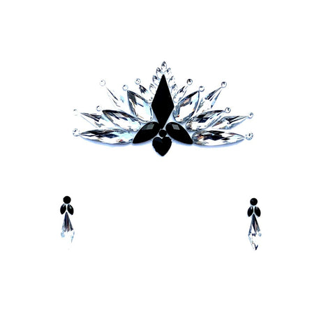 Neva Nude Nakia Iridescent & Black Crystal Face Jewels