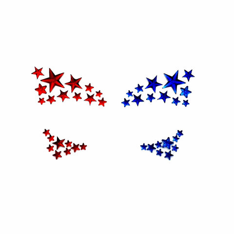 Neva Nude Americana Blue & Red Crystal Face Jewels