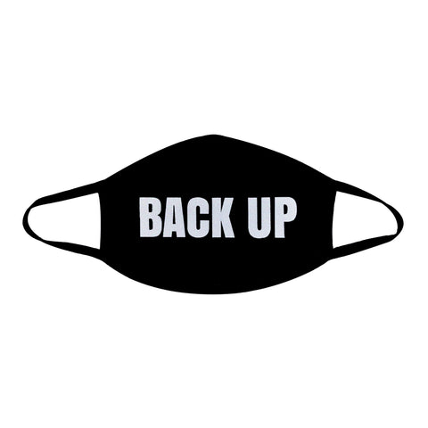 neva nude BACK UP White Glitter Black Face Mask