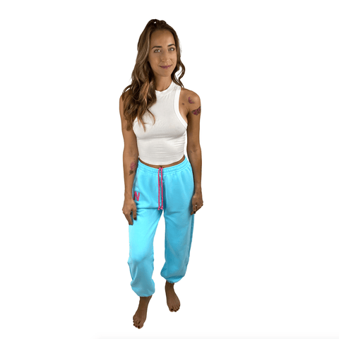 Neva Nude Blue Neon Jogger Naughties Sweat Pants