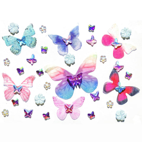 neva nude Butterfly Whispers Crystal Face Stickers