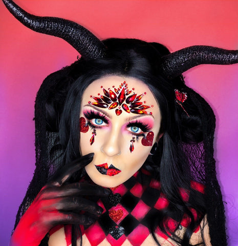 Neva Nude Demonica Red Crystal Face Jewels