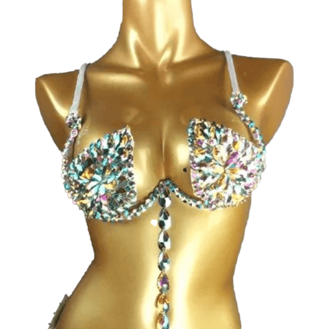 neva nude Frozen Iridescent Crystal Carnival Bra