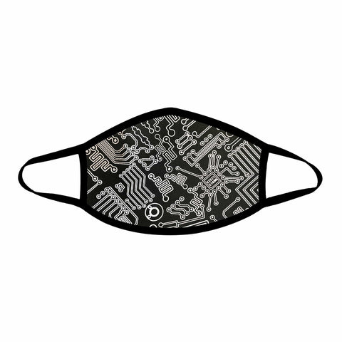 Neva Nude GEO Madness Black Reflective Face Mask