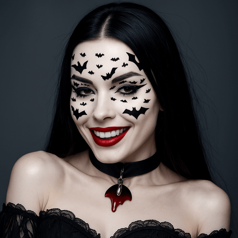 Neva Nude Glitter Bat Body And Face Stickers