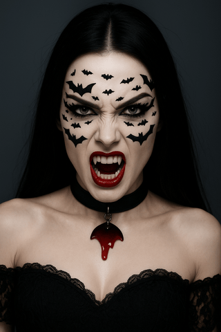 Neva Nude Glitter Bat Body And Face Stickers