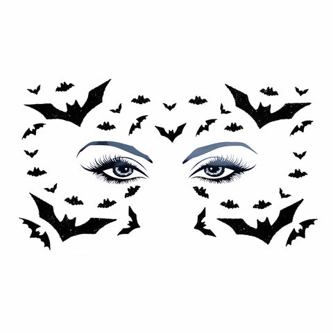 neva nude Glitter Bat Body and Face Stickers