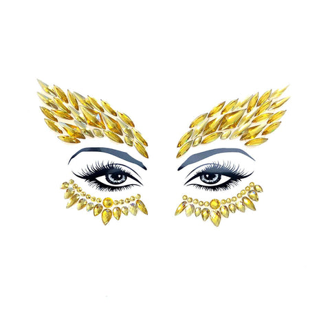 Neva Nude Golden Eye Crystal Face Jewels