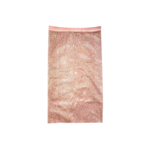 Neva Nude $$$ Honey Rose Gold Pink Mesh Jewel Skirt