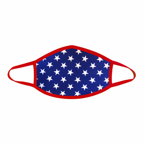 neva nude Murica USA Blue & Red Star Face Mask