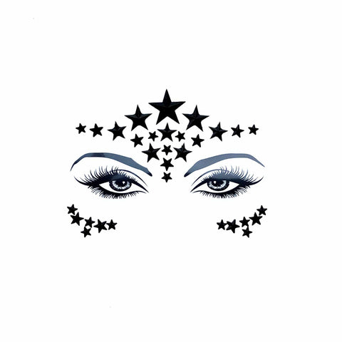 neva nude Night Walker Black Crystal Face Jewels